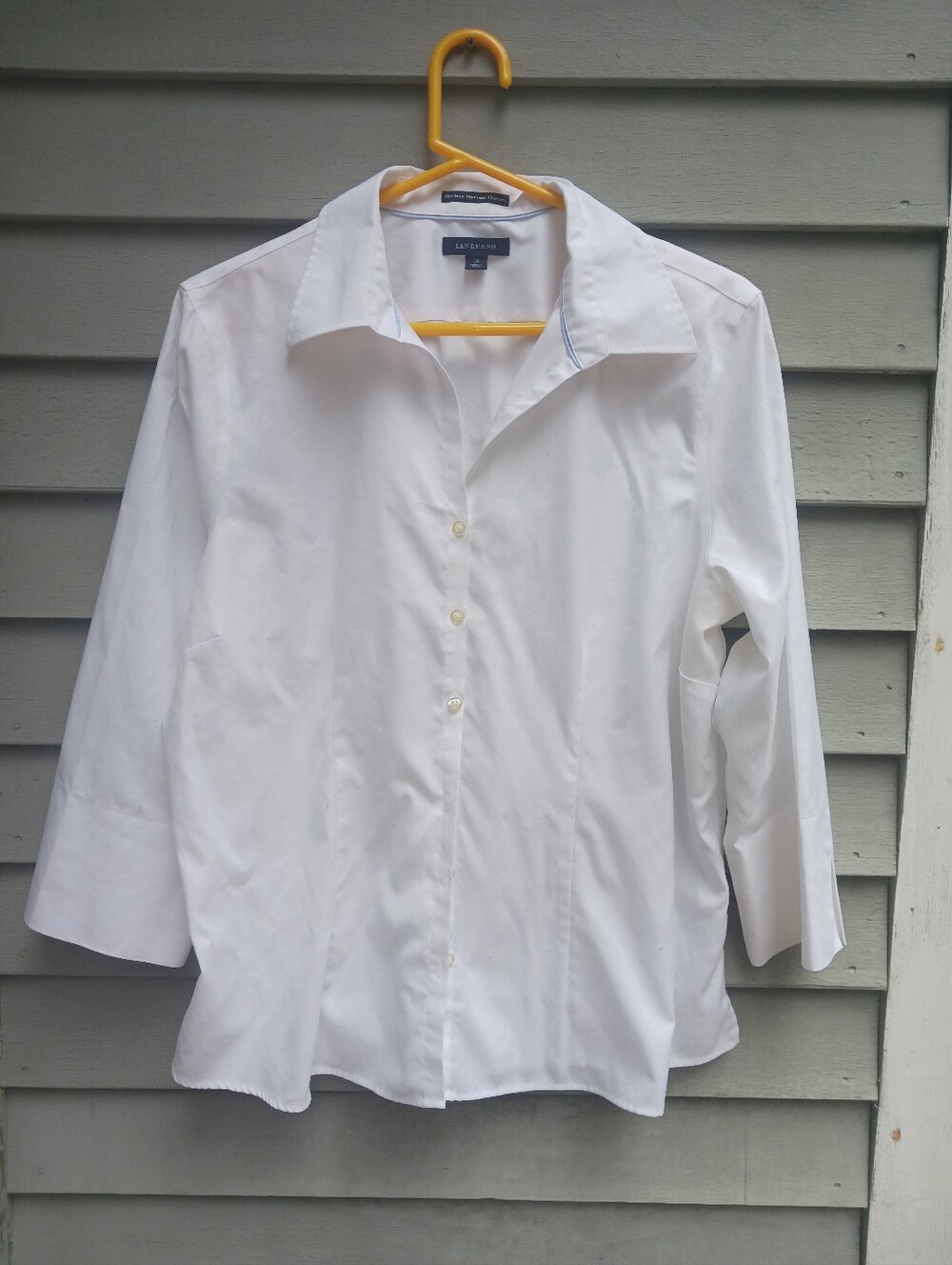 Lands' End White Pinpoint Oxford Womens Size 18